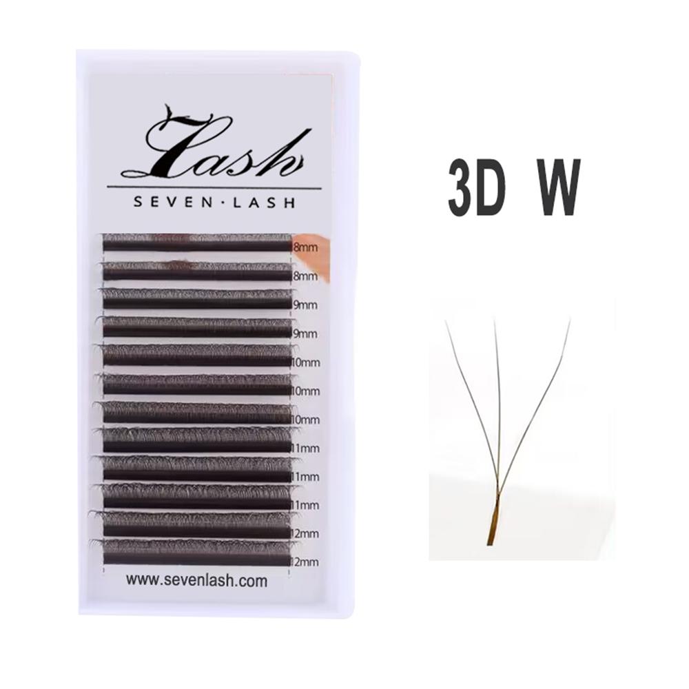 Brown Color3D/4D/5D W Style Pre-made Volume Fans Lashes 0.07mm