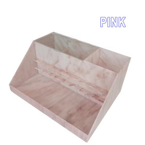 Acrylic Compartment Marble Texture Eyelash Accessories Organizer