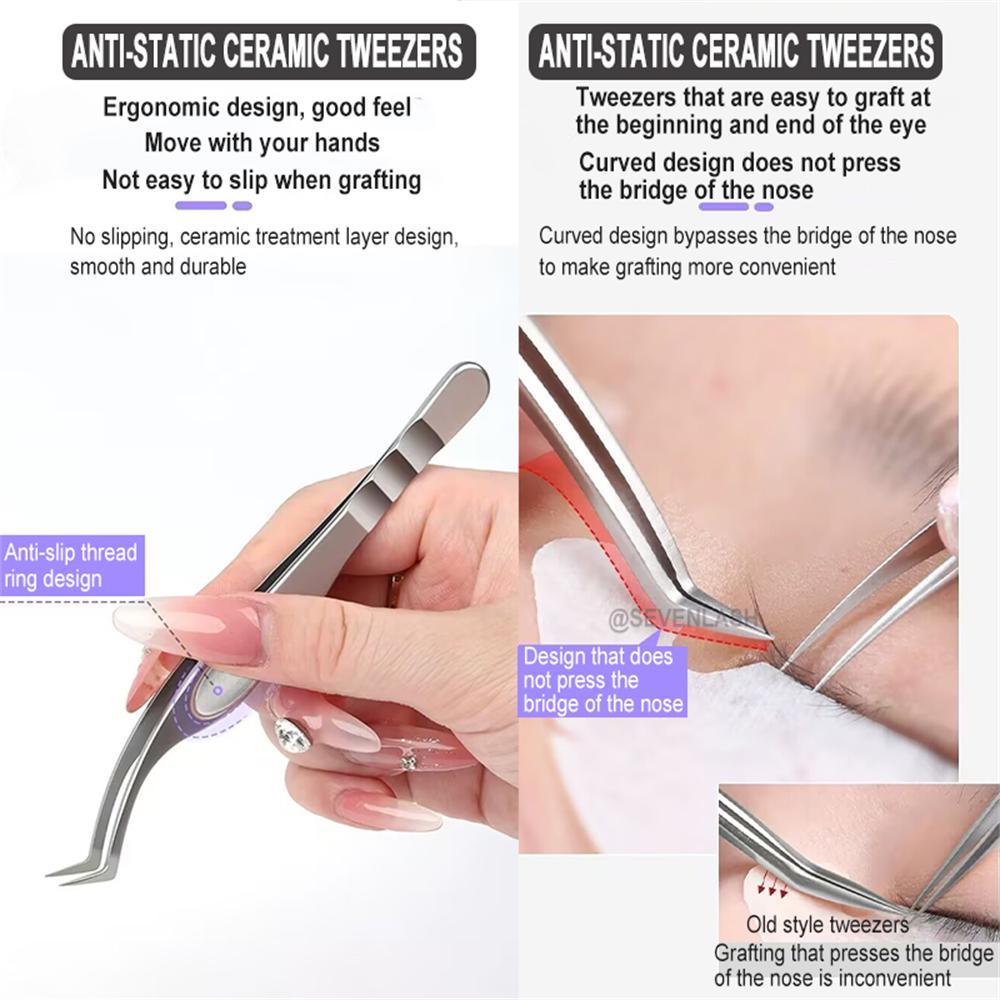 Anti-magnetic Non-stick Eyelash High-precision Tweezers