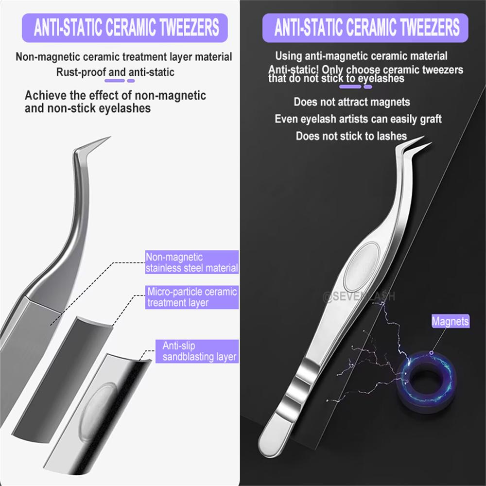 Anti-magnetic Non-stick Eyelash High-precision Tweezers