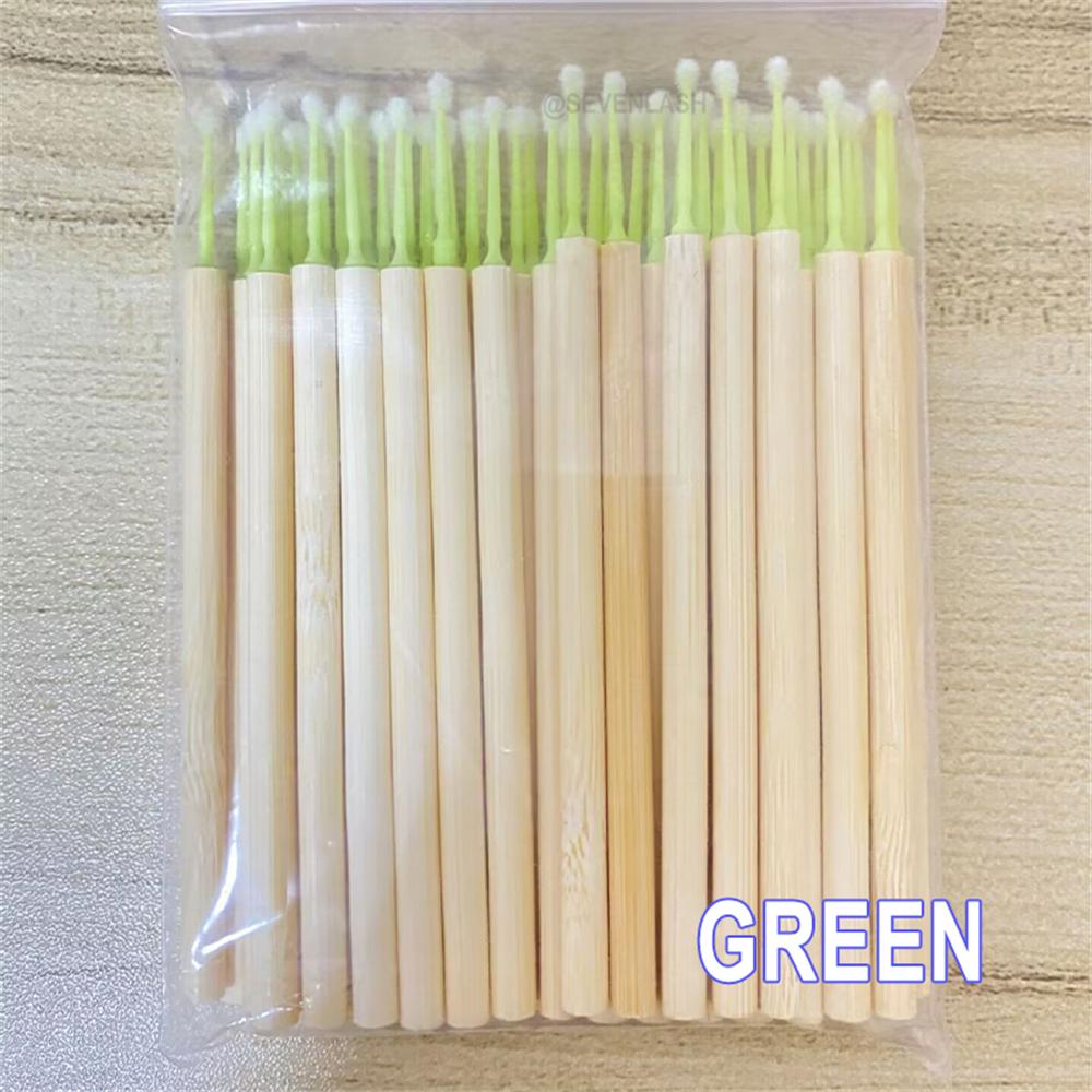 Cleaning Eyelashes Micro Brush With Wooden Handle(50Pcs/Pack)