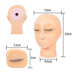 Detachable Eyelash Practice Model Head