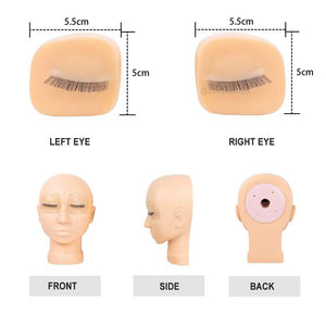 Detachable Eyelash Practice Model Head