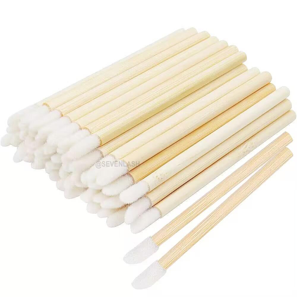 Disposable Lip Brush With Wooden Handle (50pcs)