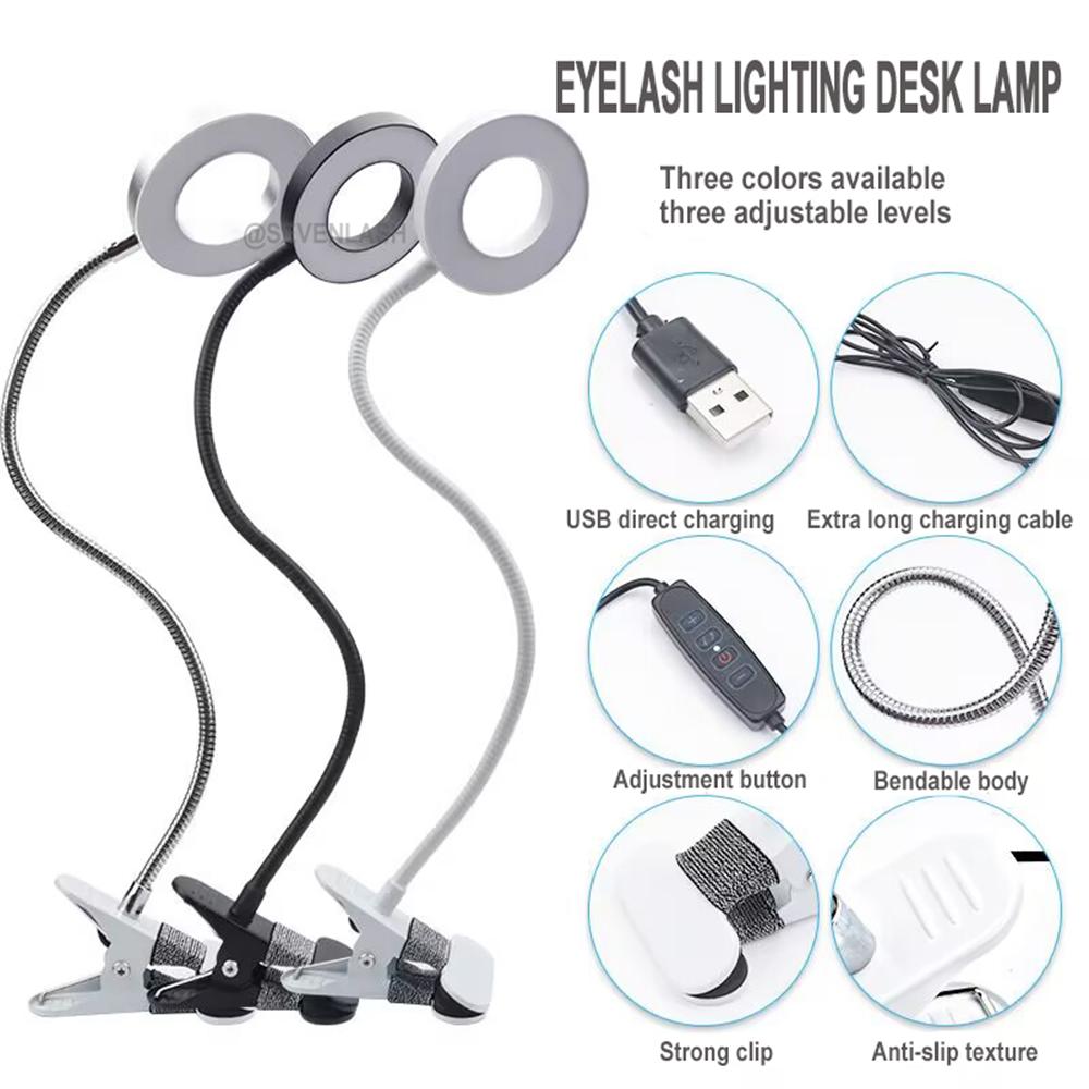 Eyelash Lighting Desk Lamp With Clip