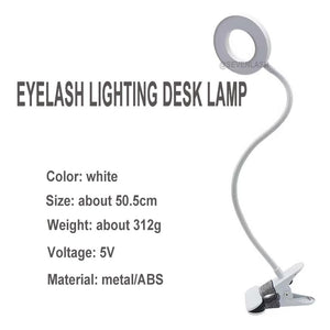 Eyelash Lighting Desk Lamp With Clip