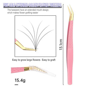 Pink Gold Tweezers For Lash Extension