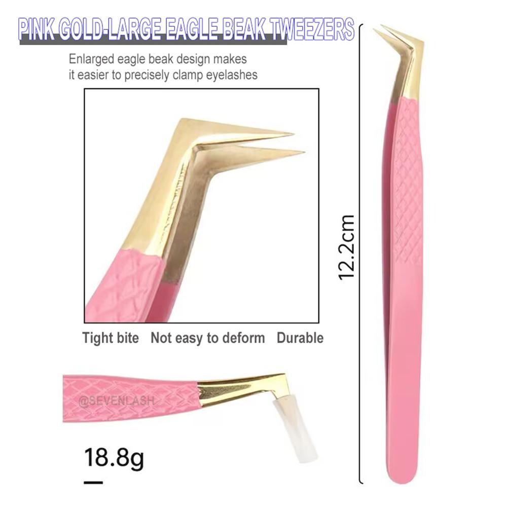 Pink Gold Tweezers For Lash Extension