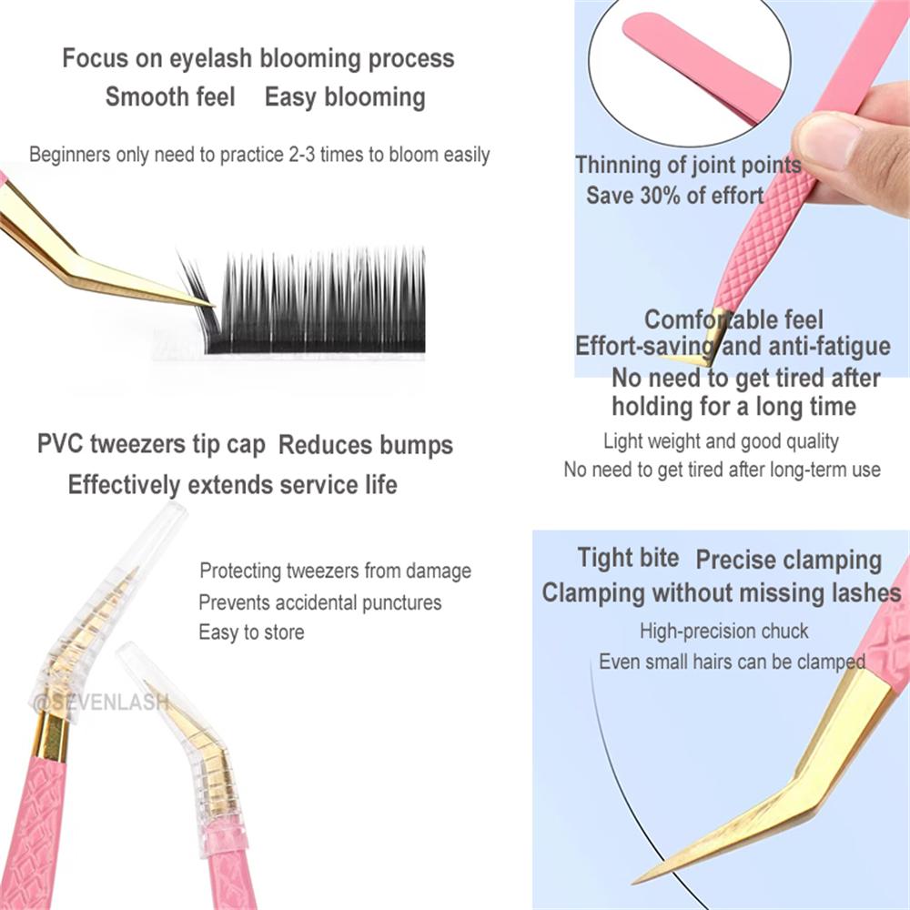 Pink Gold Tweezers For Lash Extension