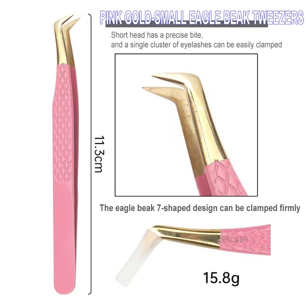 Pink Gold Tweezers For Lash Extension