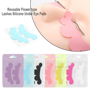 Reusable Flower type Lashes Silicone Under Eye Pads