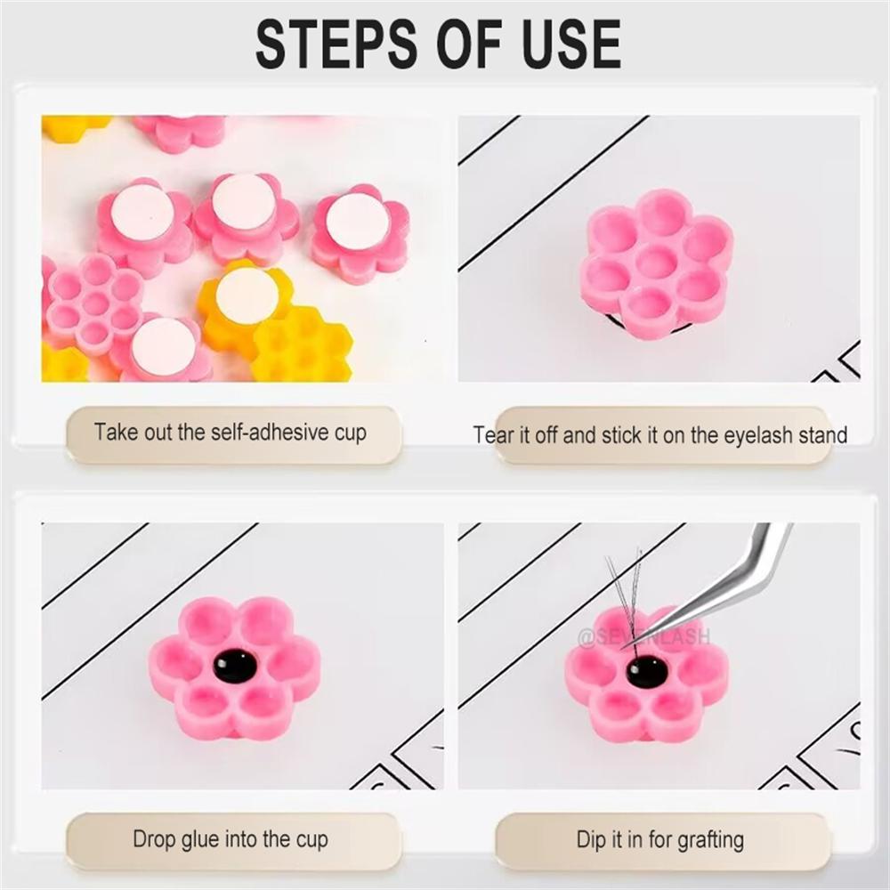 Self-adhesive Honeycomb Plum Eyelash Glue Cup