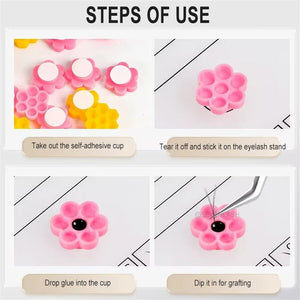 Self-adhesive Honeycomb Plum Eyelash Glue Cup