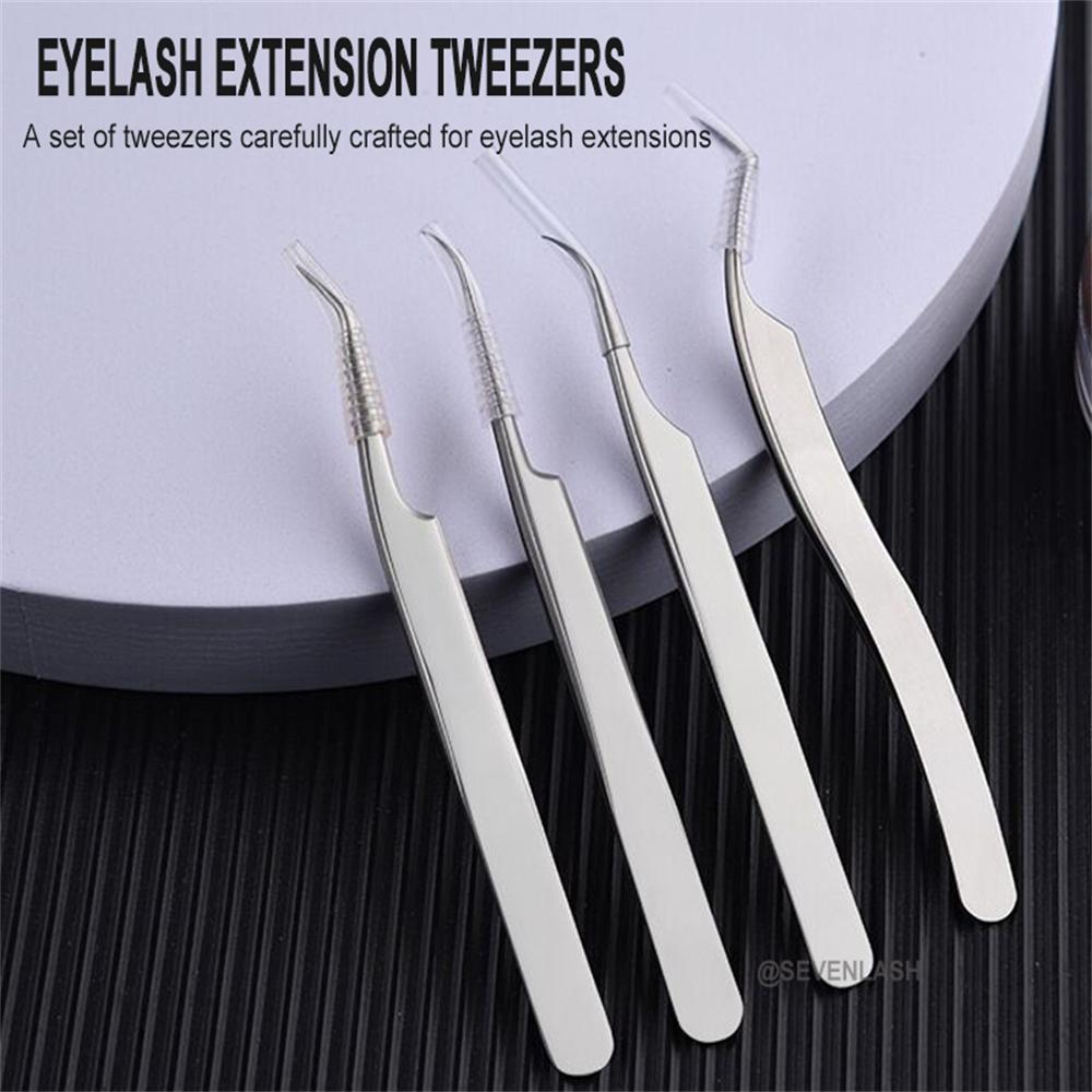 Silver Stainless Steel Tweezers sets For Lash Extension