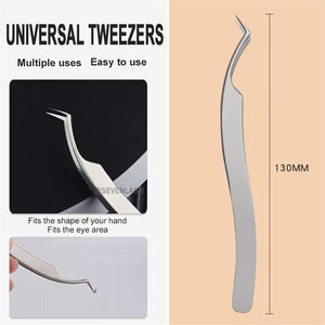 Silver Stainless Steel Tweezers sets For Lash Extension