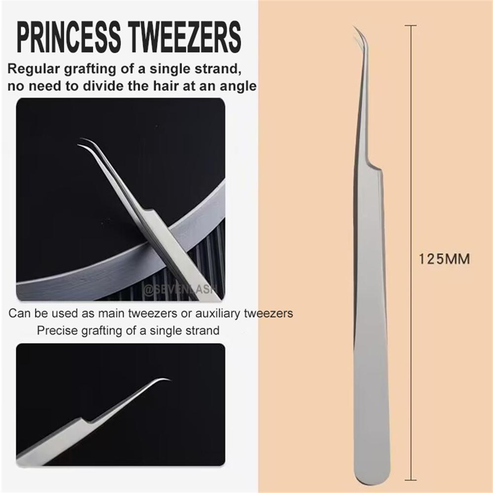 Silver Stainless Steel Tweezers sets For Lash Extension