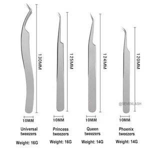 Silver Stainless Steel Tweezers sets For Lash Extension