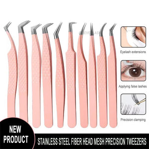 Fiber Tip Tweezers Sets For Eyelash Extensions