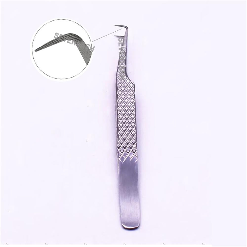 Fiber Tip Light Peach Coated Precision Stainless Tweezers